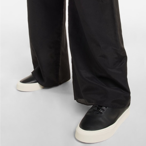 The Row Marie H Lace-Up Sneaker in Leather Black Size 38.5 - Picture 3 of 16